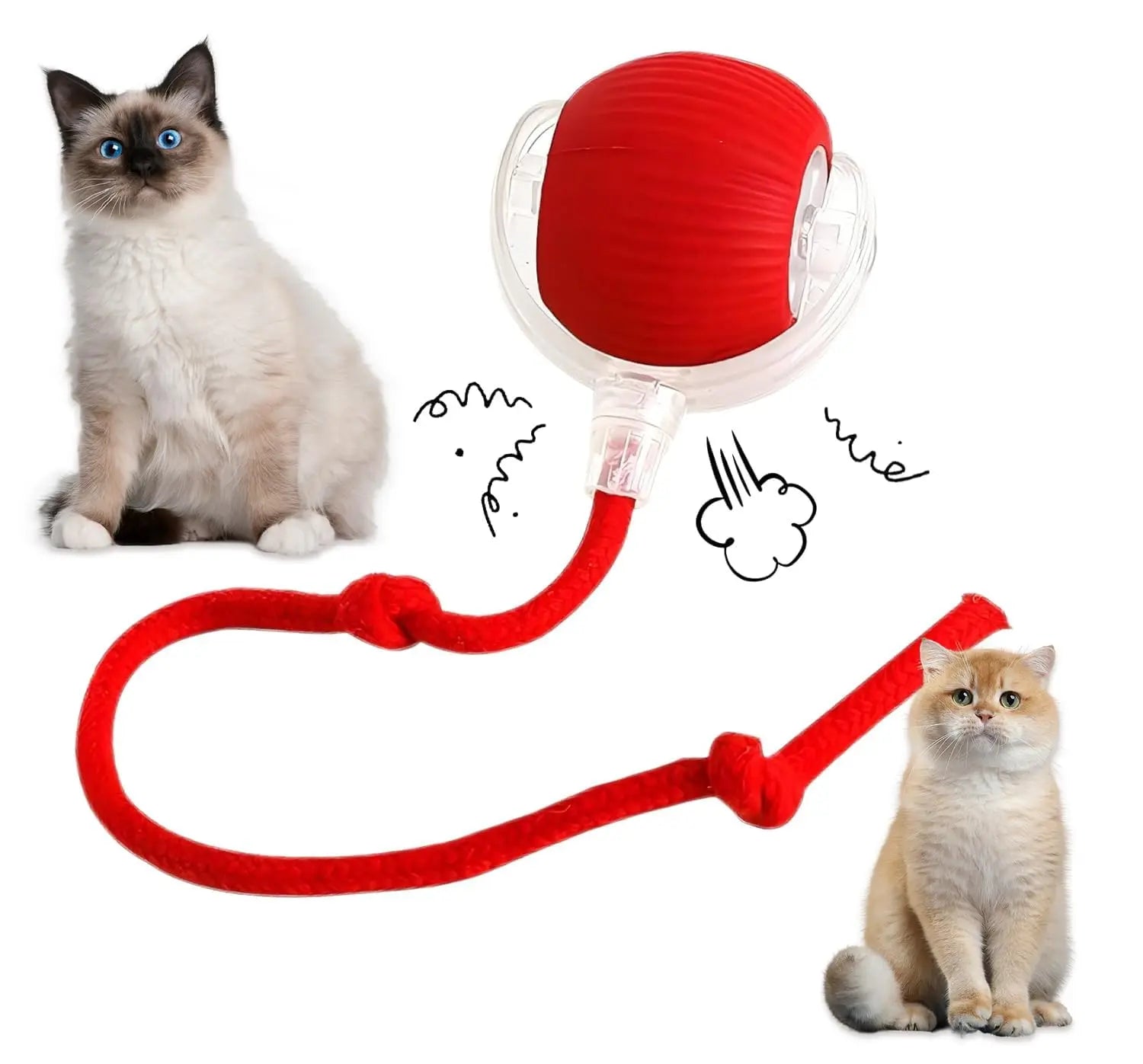 Interactive Rolling Dog Ball - Smart Automatic Moving Toy for Active Pets