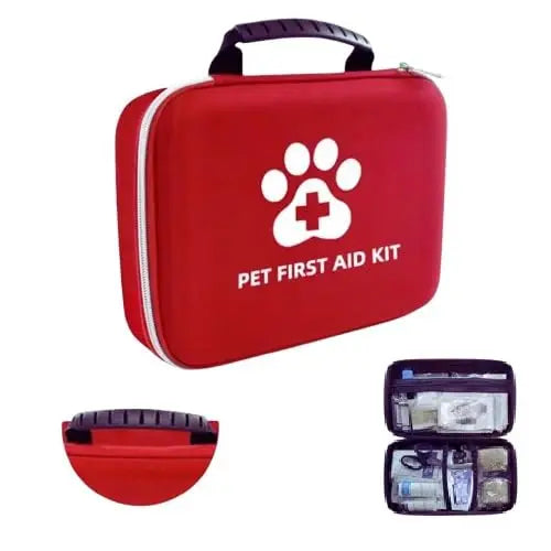 100-Piece Pet First Aid Kit - Emergency Supplies for Dogs & Cats