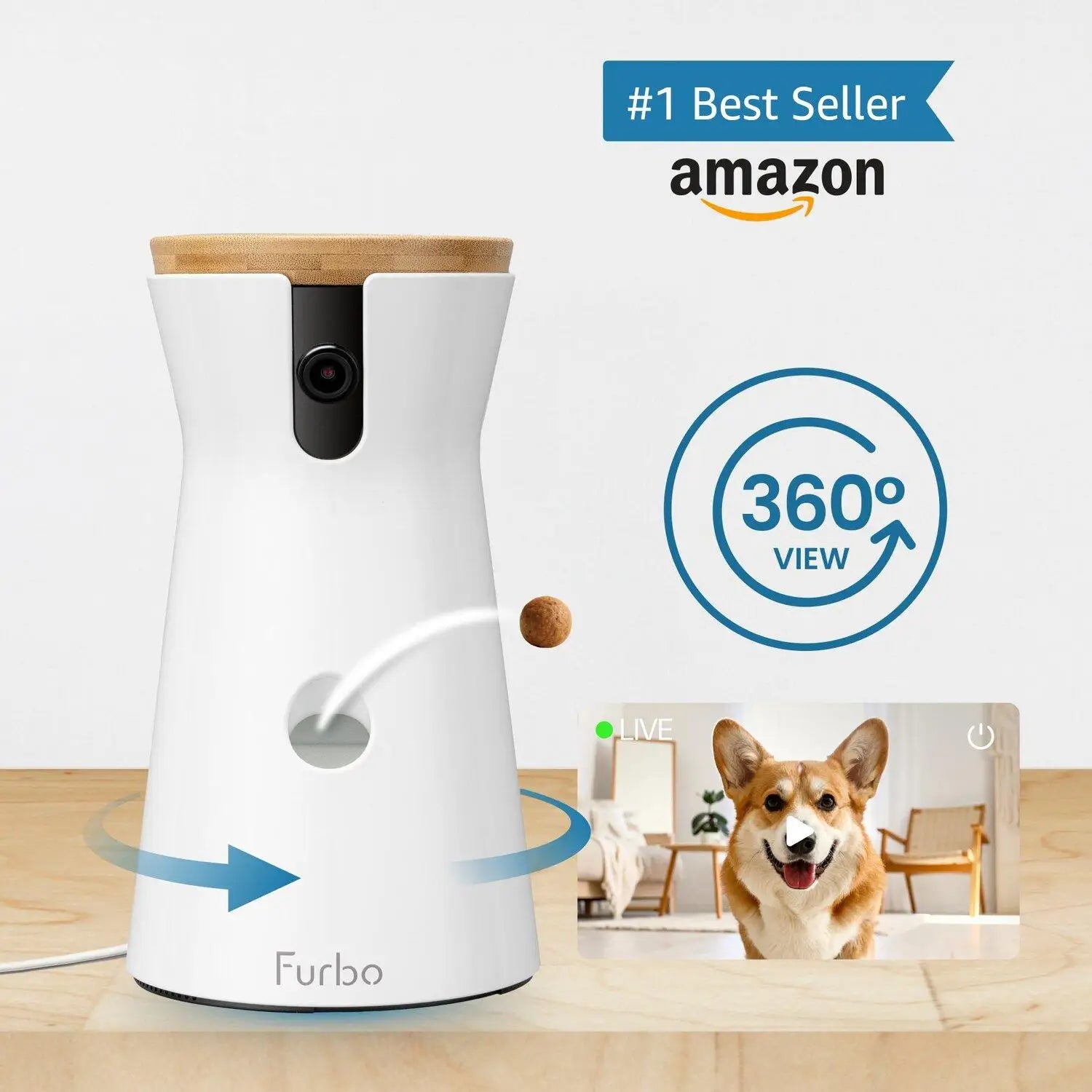 Smart Pet Camera with Treat Tossing & 2-Way Audio