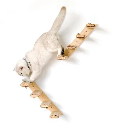 2 Pack Cat Wall Shelves - 4-Step Floating Cat Stairs for Climbing & Play