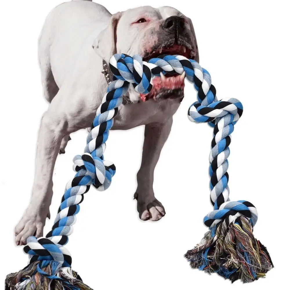 5 Pack Durable Rope Dog Toys - Cotton Knot Set for Teething and Tug of War