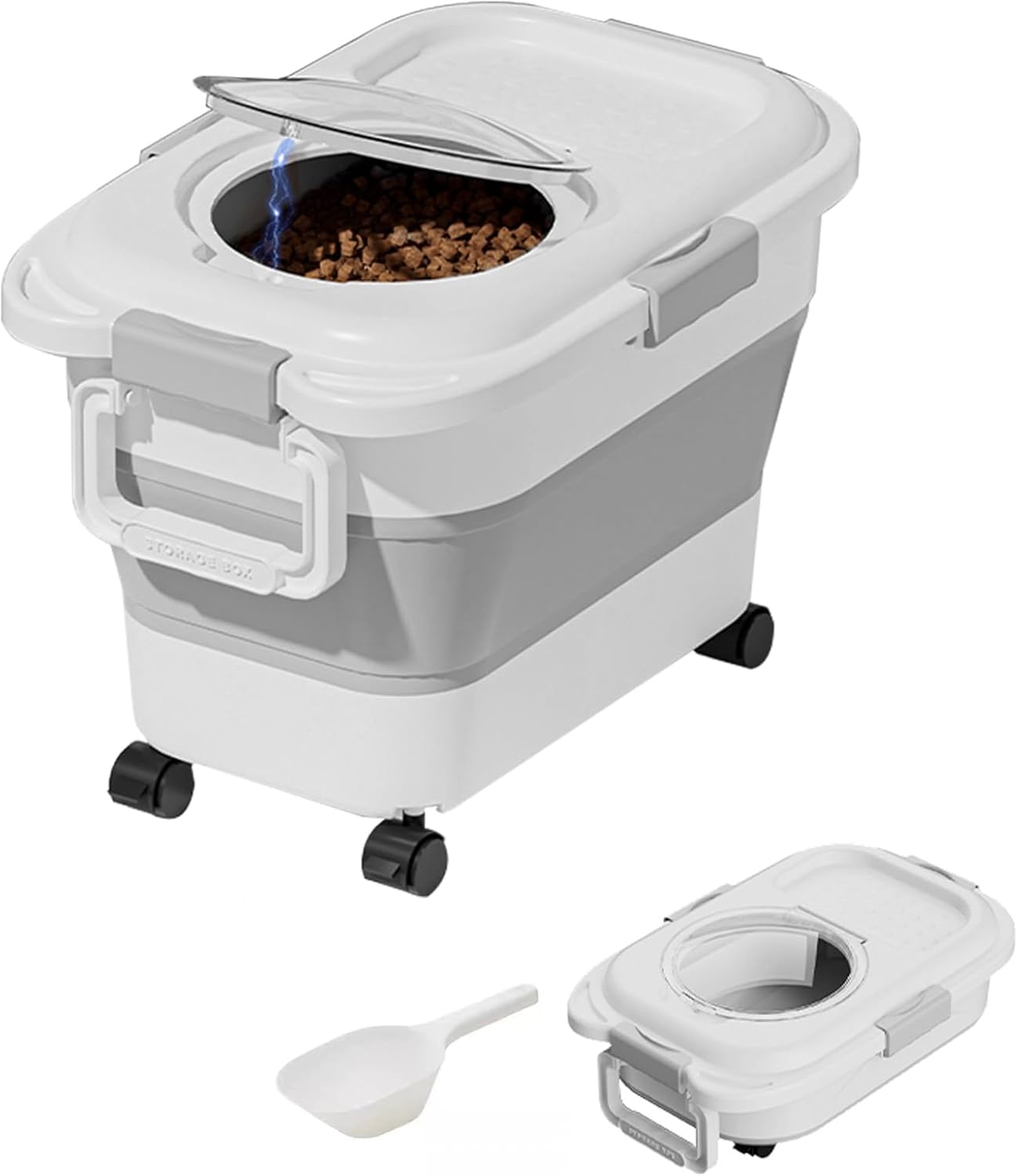 Airtight Pet Food Storage Container with Wheels