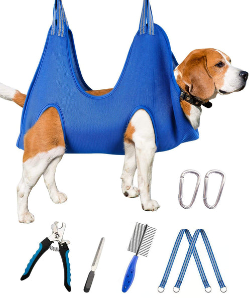 10-in-1 Pet Grooming Hammock Harness - Safe & Comfortable Nail Trimming Kit