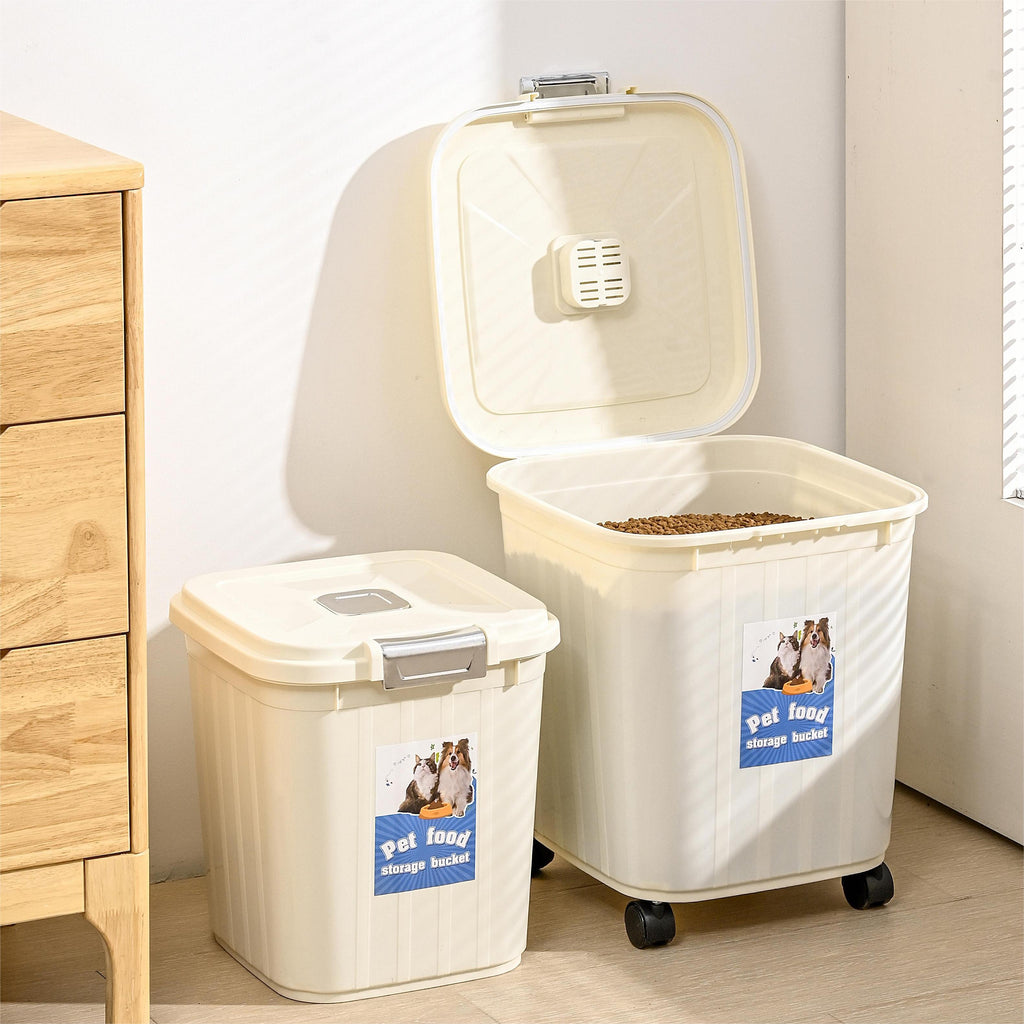 Airtight Pet Food Storage Container with Wheels