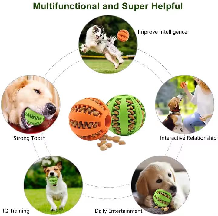 Heavy Duty Durable Squeaky Dog Chew Ball