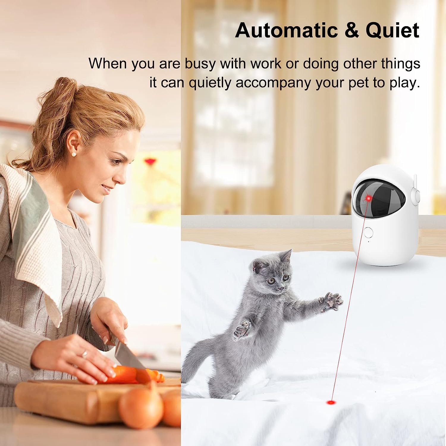 Automatic Rotating Laser Cat Toy (USB Rechargeable)