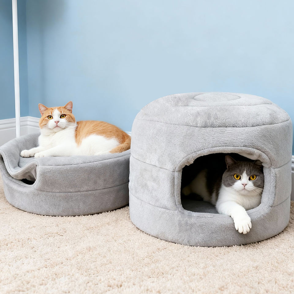 Cozy 2-in-1 Convertible Cat Cave & Dog Bed (2 Pack)