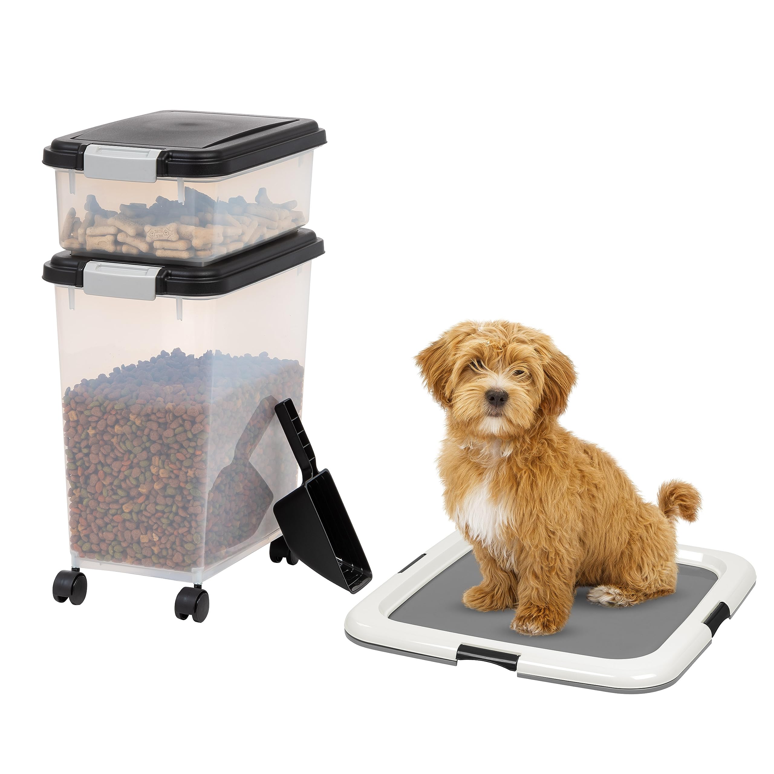 Airtight Pet Food Storage Container with Wheels