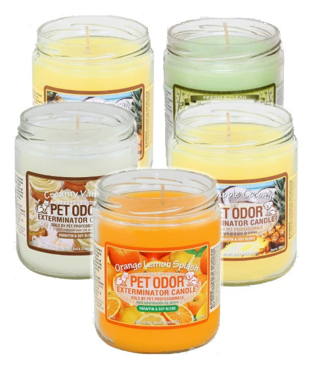 Pet Odor Neutralizing Soy Wax Candle (8oz Lemon Scent)