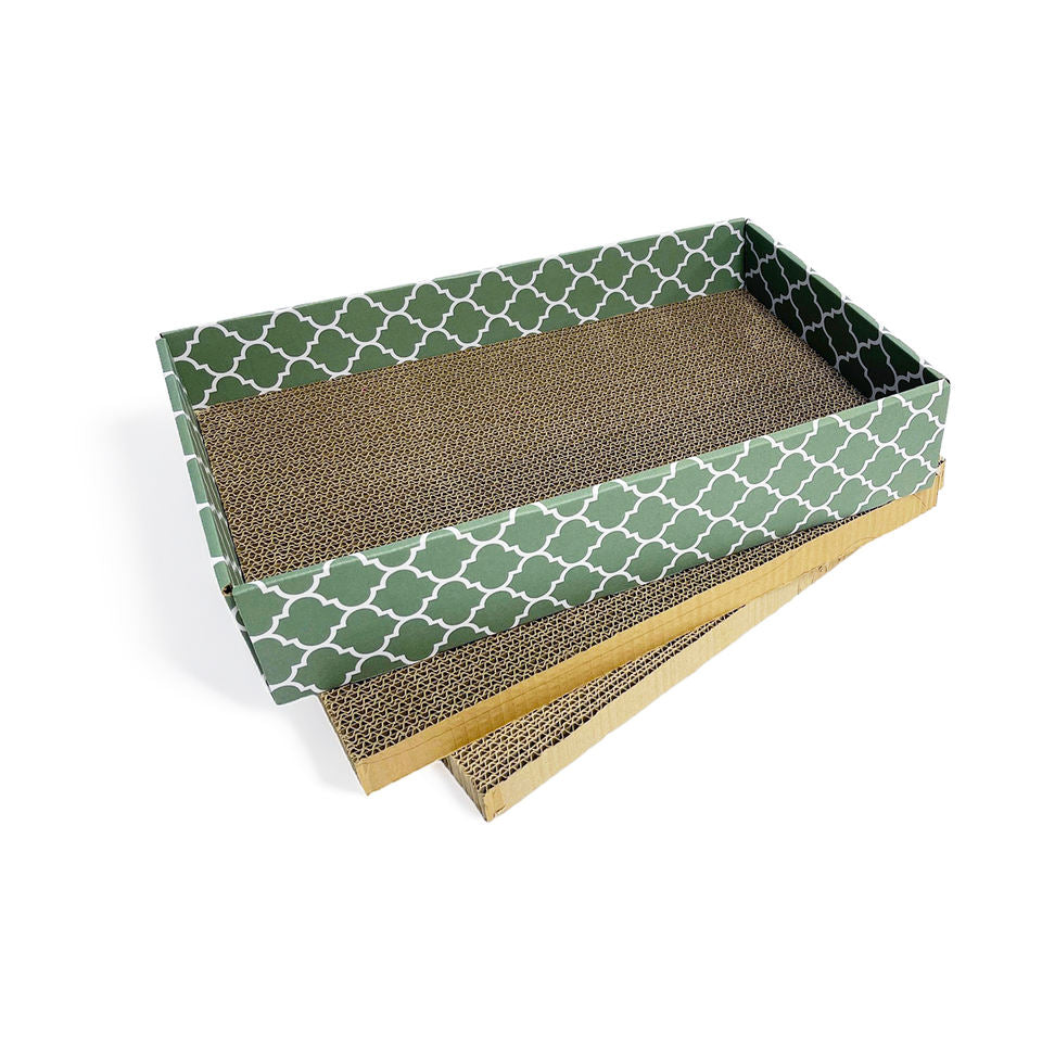 Eco-Friendly 3PCS Reversible Cat Scratcher Cardboard Lounge