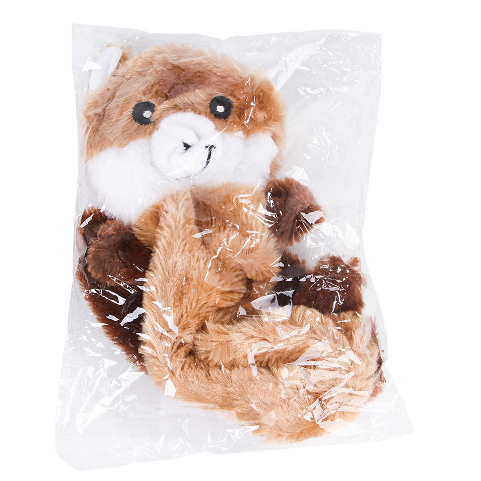3 Pack No Stuffing Squeaky Plush Dog Toy (Fox, Raccoon, Squirrel)