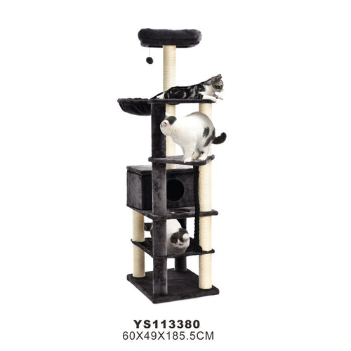 5-Level Door Hanging Cat Climber - Space-Saving Activity Tower