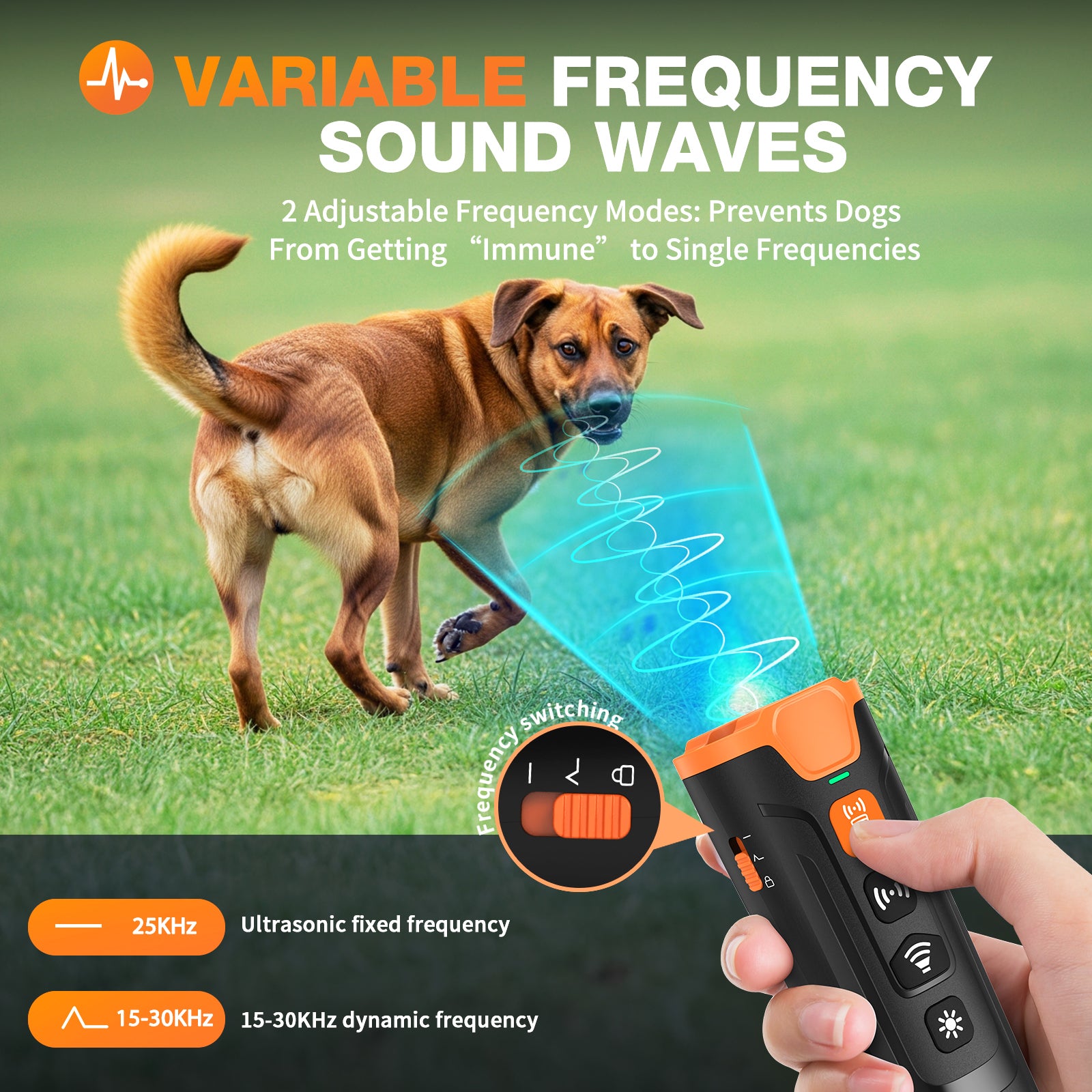 Ultrasonic Dog Bark Deterrent Handheld Trainer