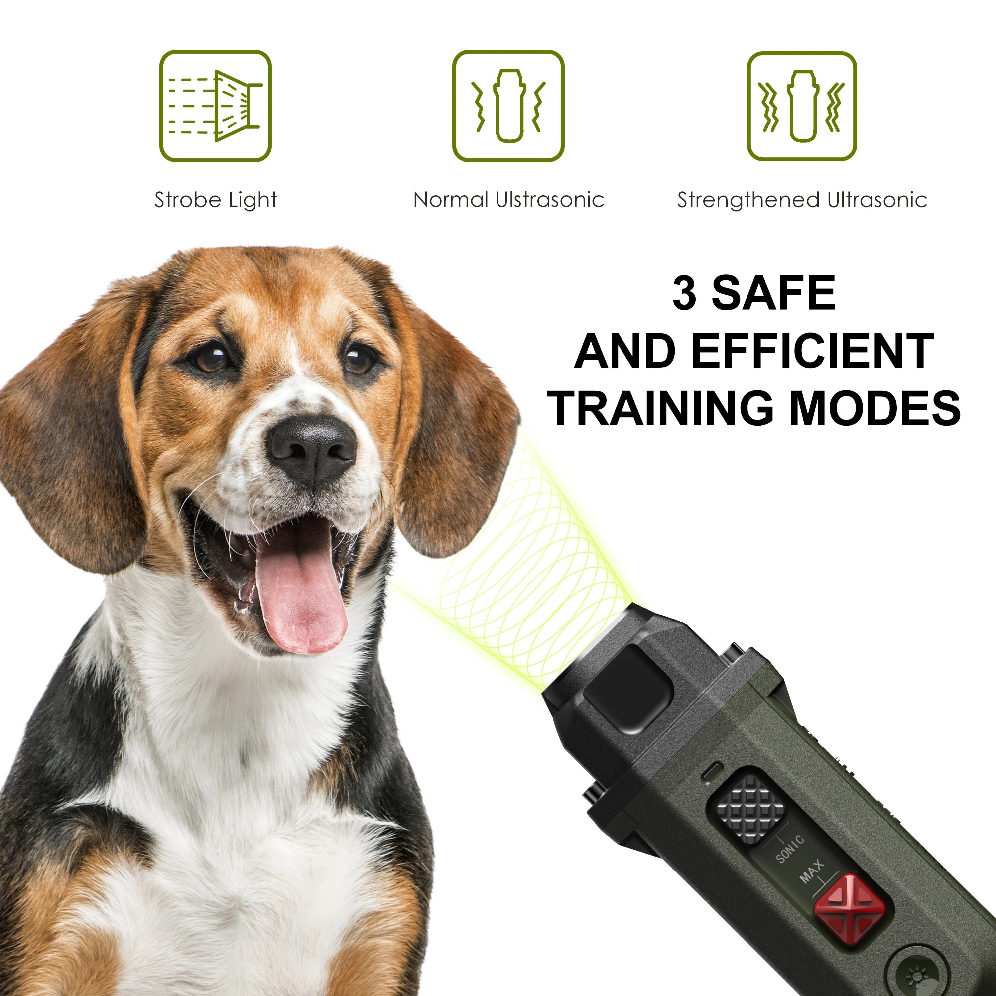Ultrasonic Dog Bark Deterrent Handheld Trainer